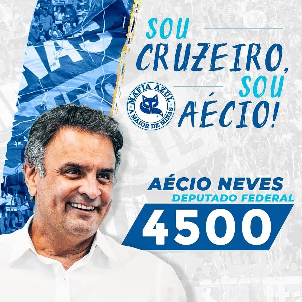 Organizadas do Cruzeiro apoiam Aécio Neves e dividem opiniões entre torcedores